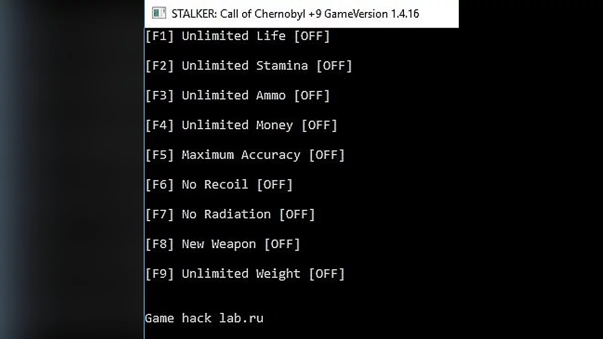 S.T.A.L.K.E.R.: Call of Pripyat — Трейнер / Trainer (+9) [v.1.6.02] [LIRW / GHL]