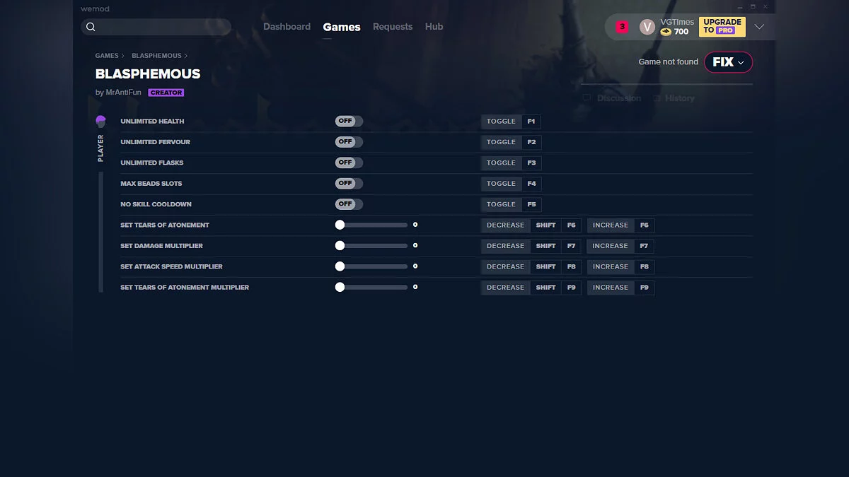 Blasphemous — Трейнер (+9) от 11.08.2020 [WeMod]