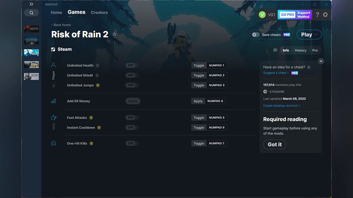 Risk of Rain 2 — Трейнер (+7) от 08.03.2022 [WeMod]