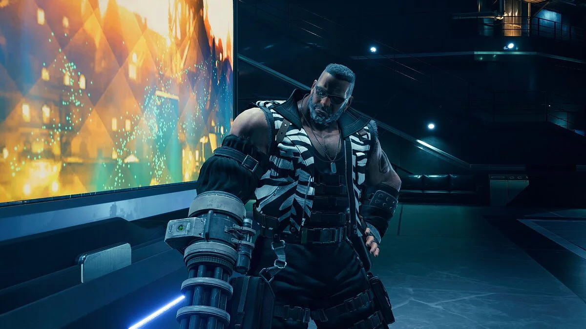 Final Fantasy VII Remake — Куртка зебры и черные штаны для Баррета
