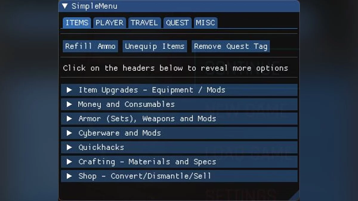 Simple Cheat Menu V44.2
