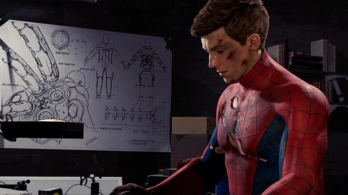 Marvel's Spider-Man Remastered — Классический поврежденный костюм