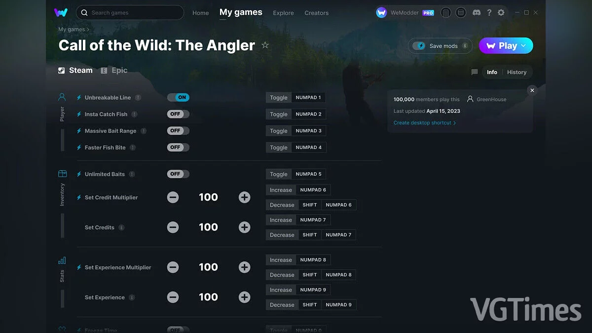 Call of the Wild: The Angler — Трейнер (+12) от 15.04.2023 [WeMod]