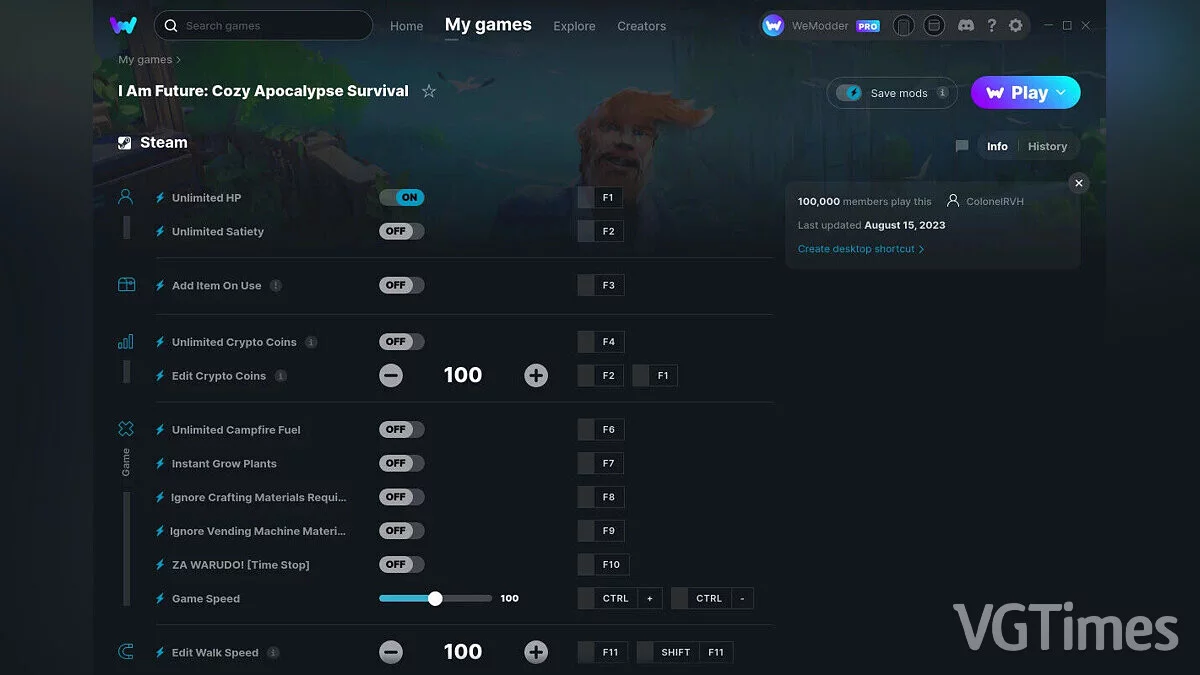 I Am Future: Cozy Apocalypse Survival — Трейнер (+12) от 15.08.2023 [WeMod]