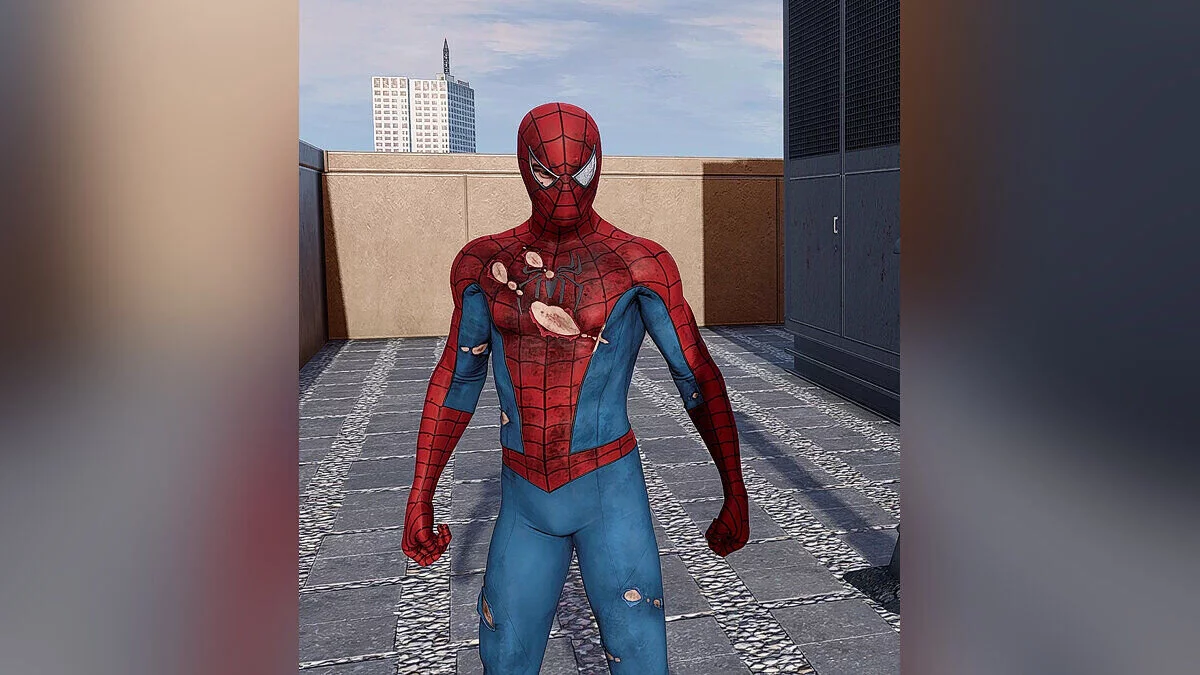 Marvel's Spider-Man Remastered — Классический поврежденный костюм