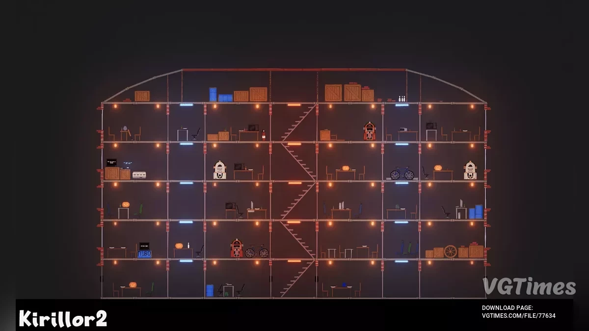 People Playground — Многоэтажный дом с необычным освещением