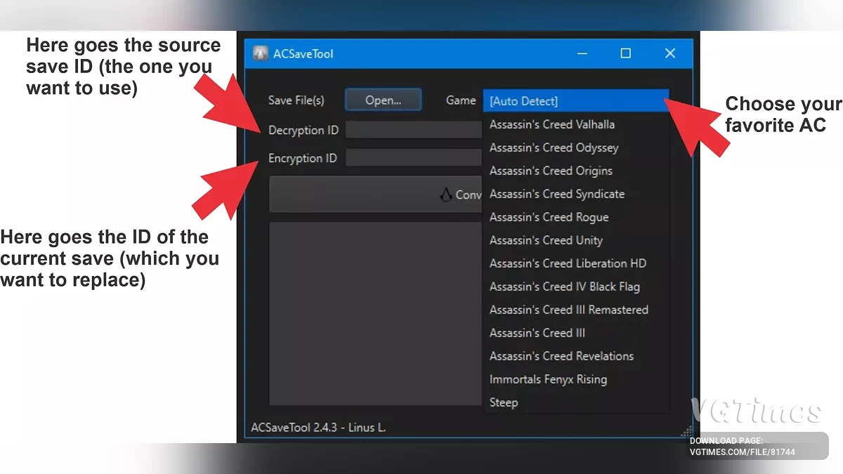 Assassin's Creed Valhalla — Save tool - конвертация сохранений