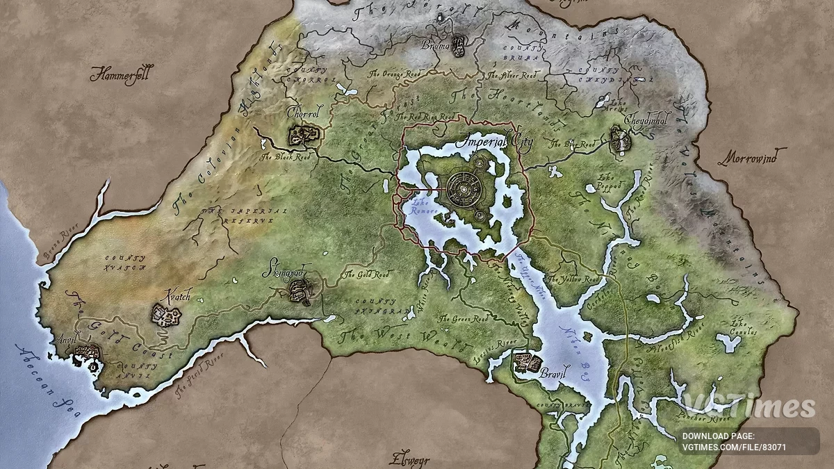 The Elder Scrolls 4: Oblivion Remastered — Более полная карта мира