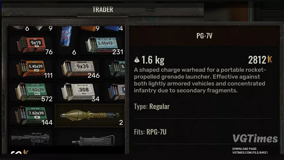 S.T.A.L.K.E.R. 2: Heart of Chornobyl — Торговцы продают патроны калибра 7.62x39