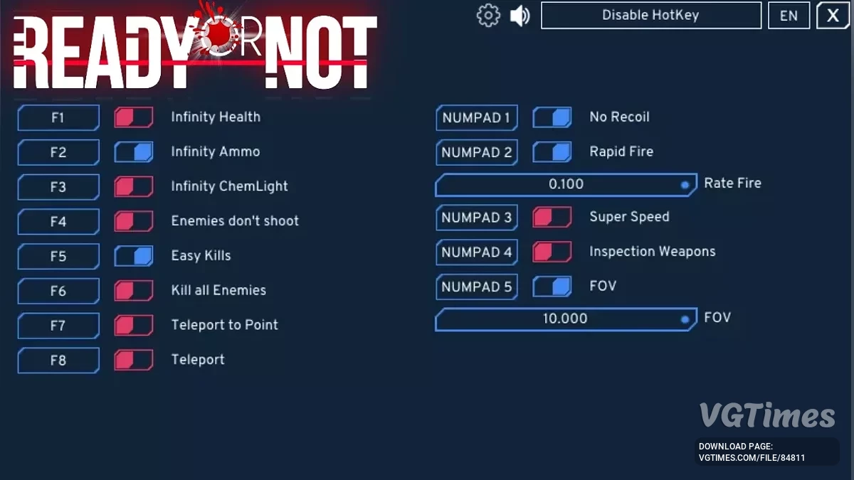 Ready or Not — Трейнер (+13) [UPD: 25.06.2025]