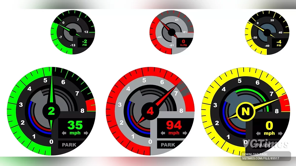 BeamNG.drive — Custom Tachometers and Boost Gauges v3.1.1 (0.36.x)