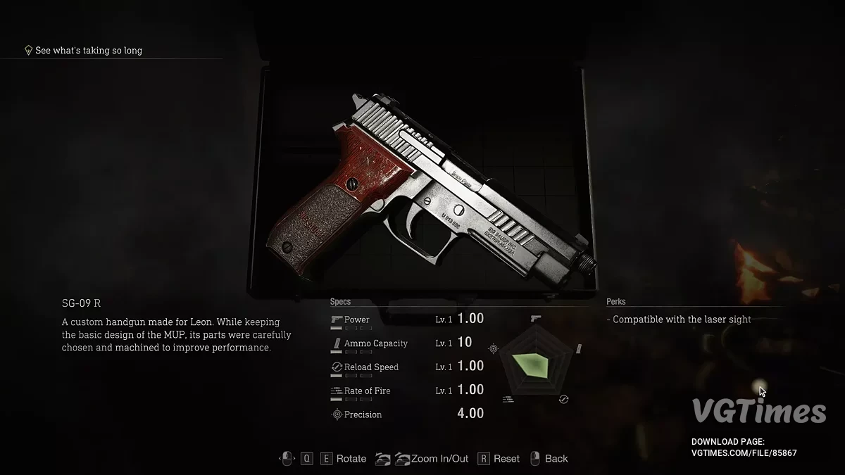 Resident Evil 4 Remake (2023) — Пистолет SIG P226 Elite