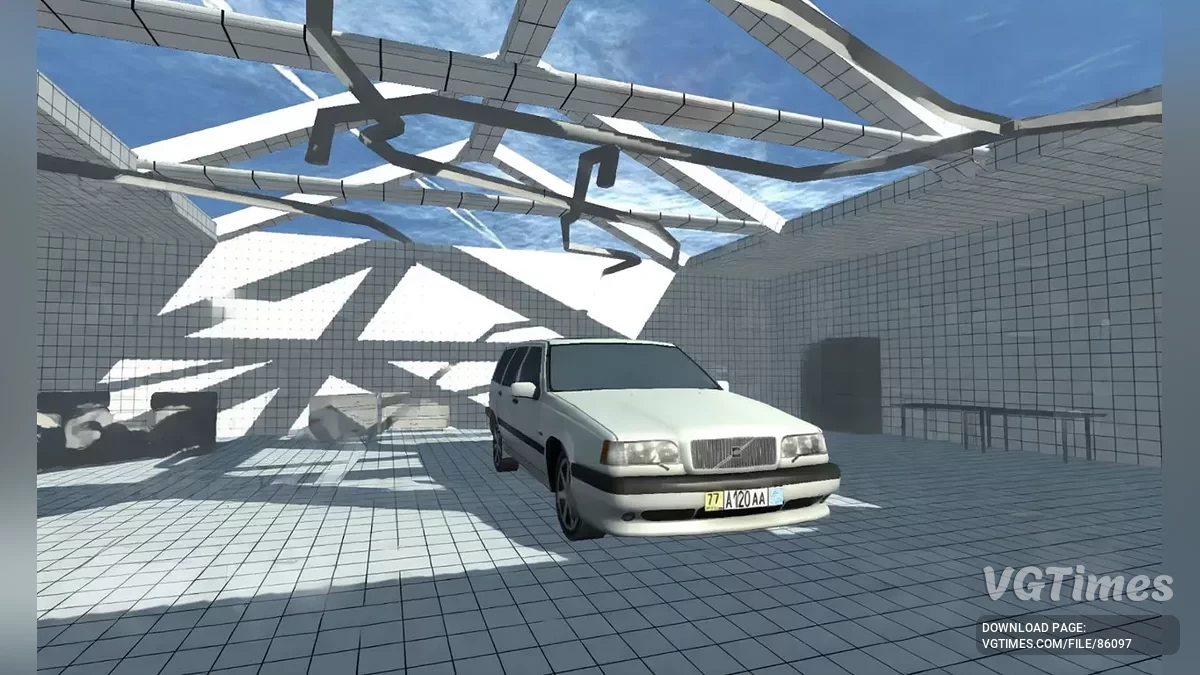 Simple Car Crash Physics Sim — Volvo 850