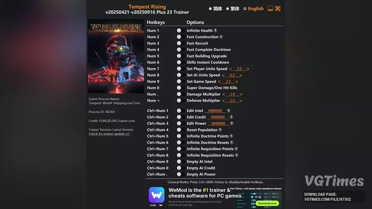 Tempest Rising — Трейнер (+23) [UPD: 21.04.2025 - UPD: 16.09.2025]