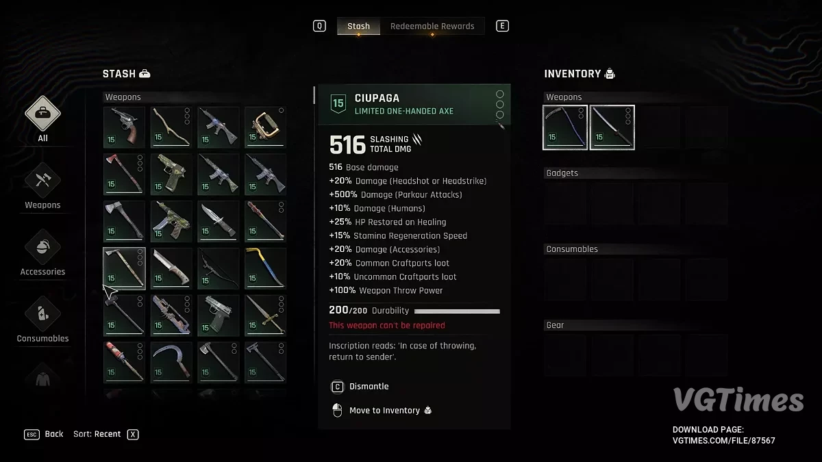 Dying Light: The Beast — Стартовое сохранение