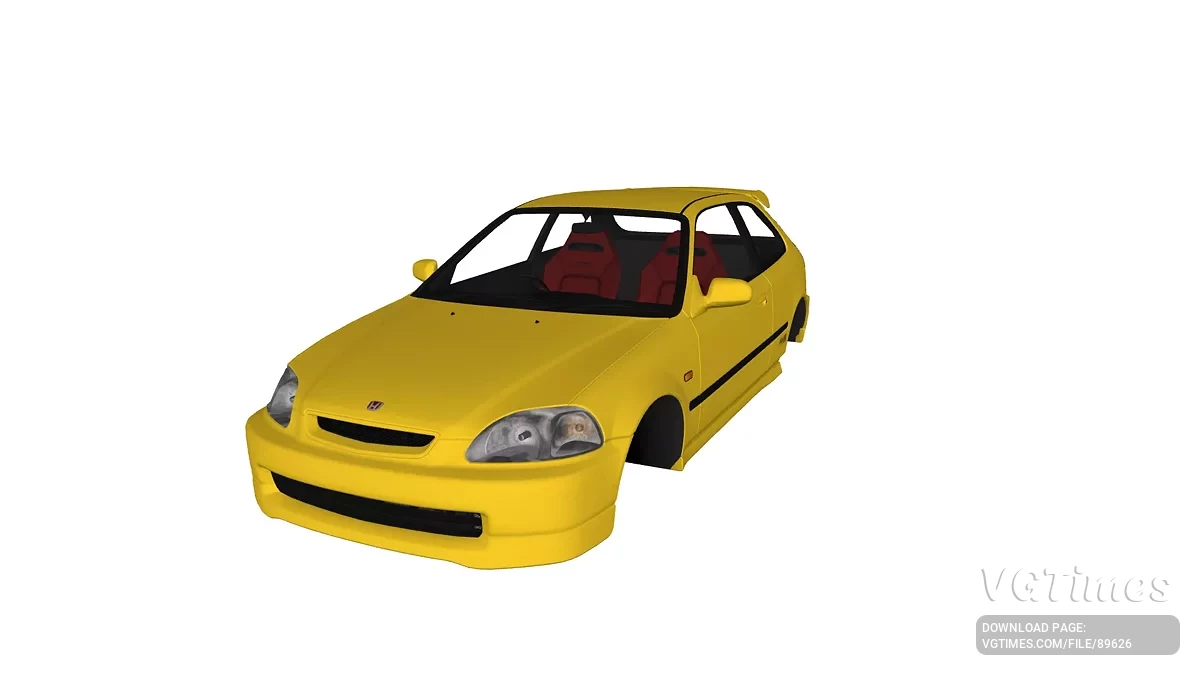 Simple Car Crash Physics Sim — Honda Civic Type R